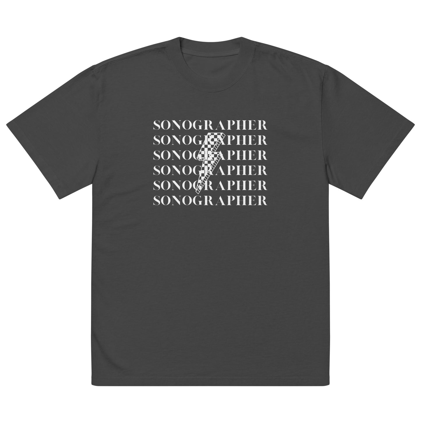 Sonographer Oversized faded t-shirt