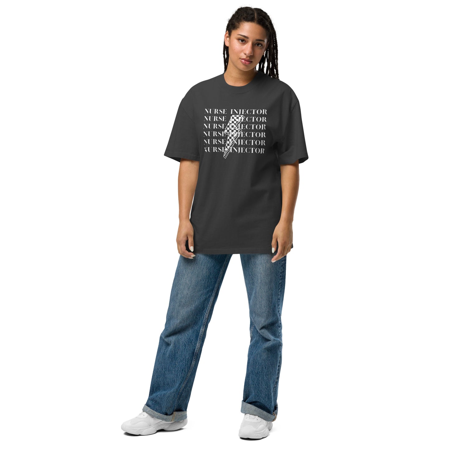 Nurse Injector Oversized faded t-shirt