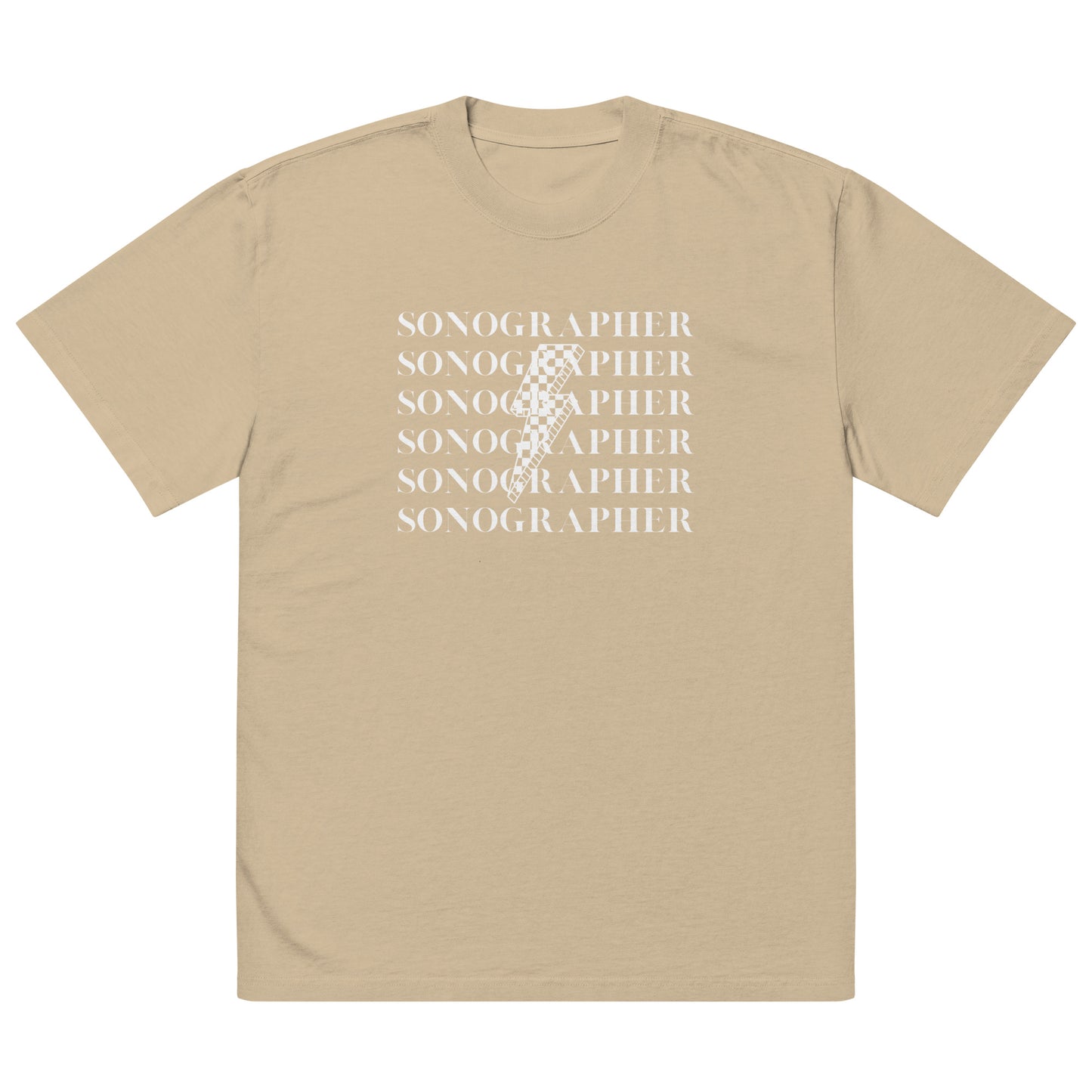 Sonographer Oversized faded t-shirt