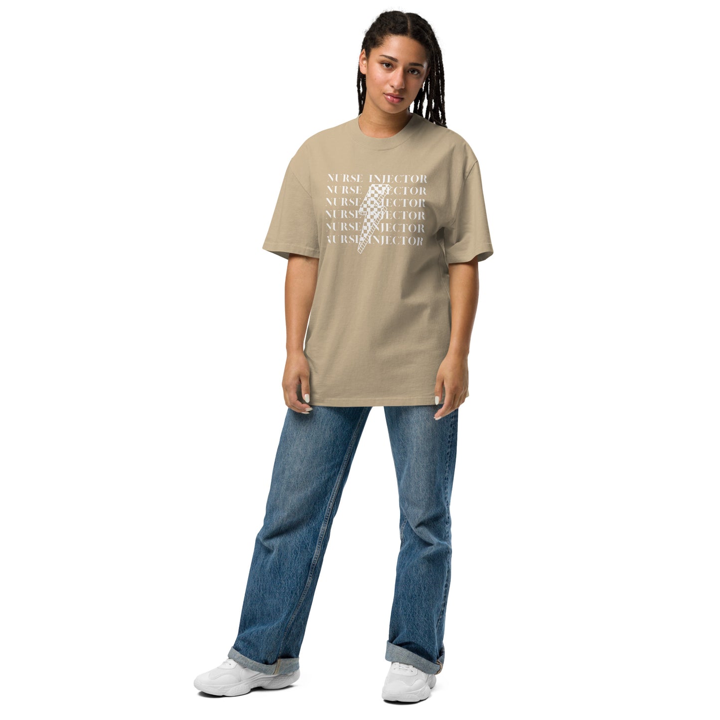 Nurse Injector Oversized faded t-shirt